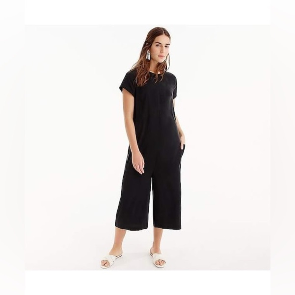 Universal Standard for J.Crew Cupro wide-leg jumpsuit size small J8445 - Picture 2 of 16